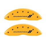 MGP 4 Caliper Covers Engraved F & R w/ Stripes/Durango Yellow Finish Black Char 2007 Dodge Durango