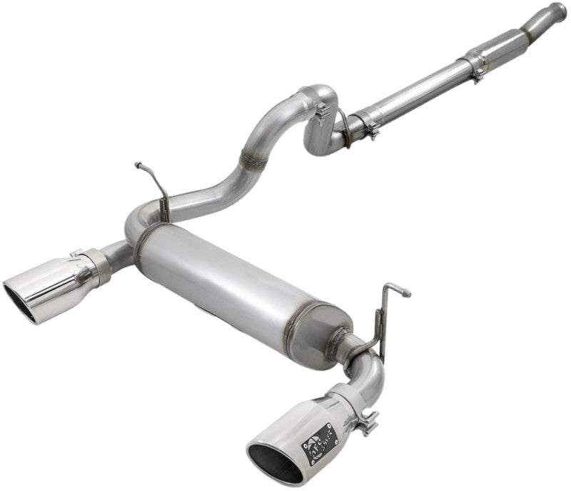 aFe Rebel Series 409 Stainless Steel Cat-Back Exhaust 18-21 Jeep Wrangler JL 2.0L (t) - Polished Tip