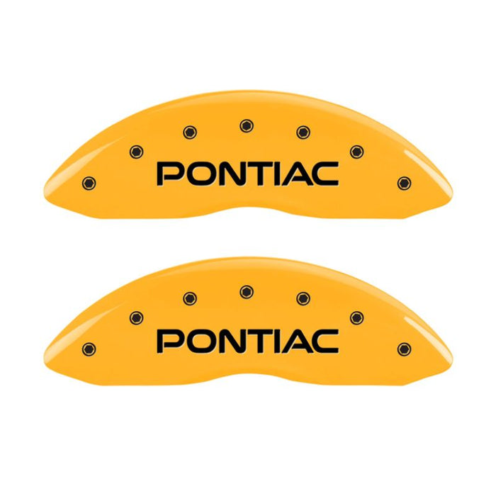 MGP 4 Caliper Covers Engraved Front Pontiac Rear Gxp Yellow Finish Blk Char 2005 Pontiac Bonneville