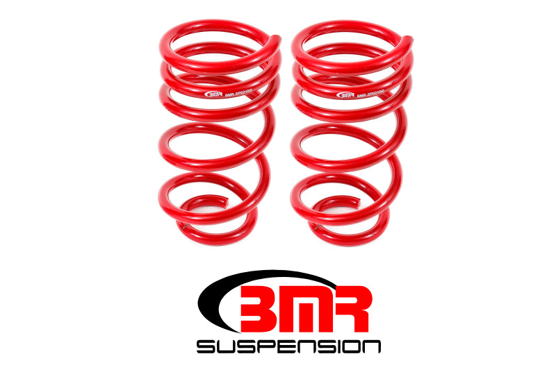 BMR 10-15 5th Gen Camaro V8 Rear Lowering Springs - Red