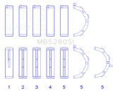 King Engine Bearings Ford 281CI/330CI 4.6L/5.4L V8 (Size +0.75) Main Bearing Set