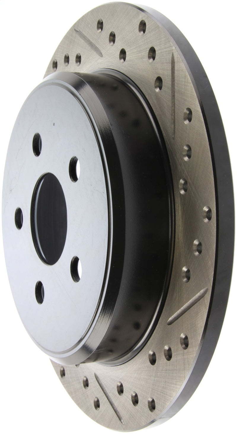 StopTech 03-09 Chrysler PT Cruiser Tur / 03-05 Dodge Neon SRT-4 Rear Left Slotted & Drilled Rotor