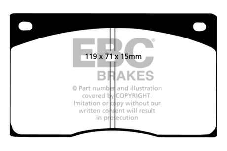 EBC 93-97 Aston Martin DB7 3.2 Supercharged Greenstuff Front Brake Pads