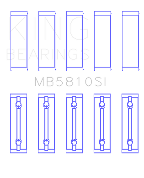 King Engine Bearings Toyota 2AR-FE/ 2AR-FXE (Size 0.05) Main Bearing Set