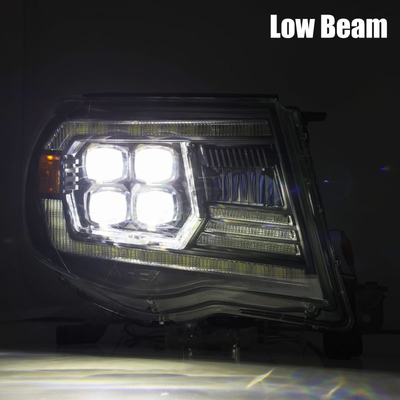 AlphaRex 05-11 Toyota Tacoma NOVA LED Projector Headlights Plank Style Alpha Black w/Activ Light/DRL