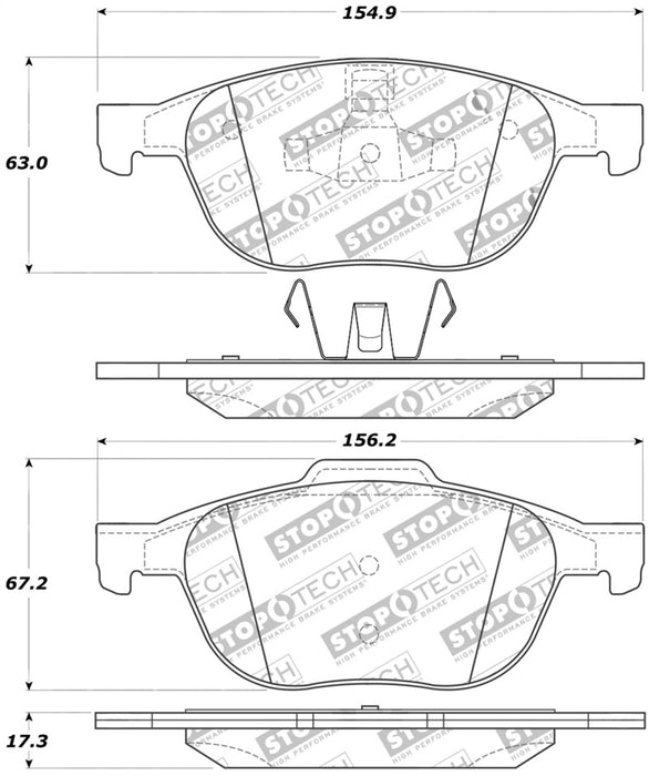 StopTech Street Touring 04-09 Mazda 3 Front Brake Pads