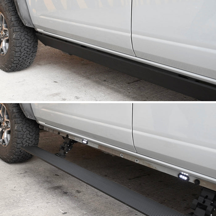 RealTruck 15-19 Chevrolet Silverado 2500HD DC 4dr VoltStep Electric Running Board Kit - Tex. Blk