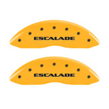 MGP 4 Caliper Covers Engraved Front & Rear Escalade Yellow finish black ch