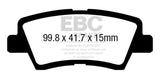 EBC 17+ Kia Sportage 2.0L Turbo (FWD w/Manual PB) Ultimax Rear Brake Pads