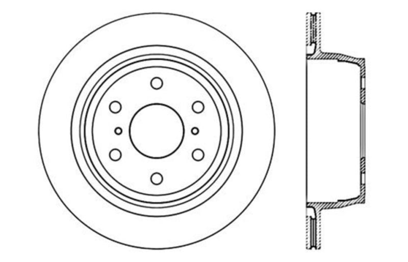 StopTech Drilled Sport Cryo Brake Rotor Left Rear 07-16 Chevy Silverado 1500