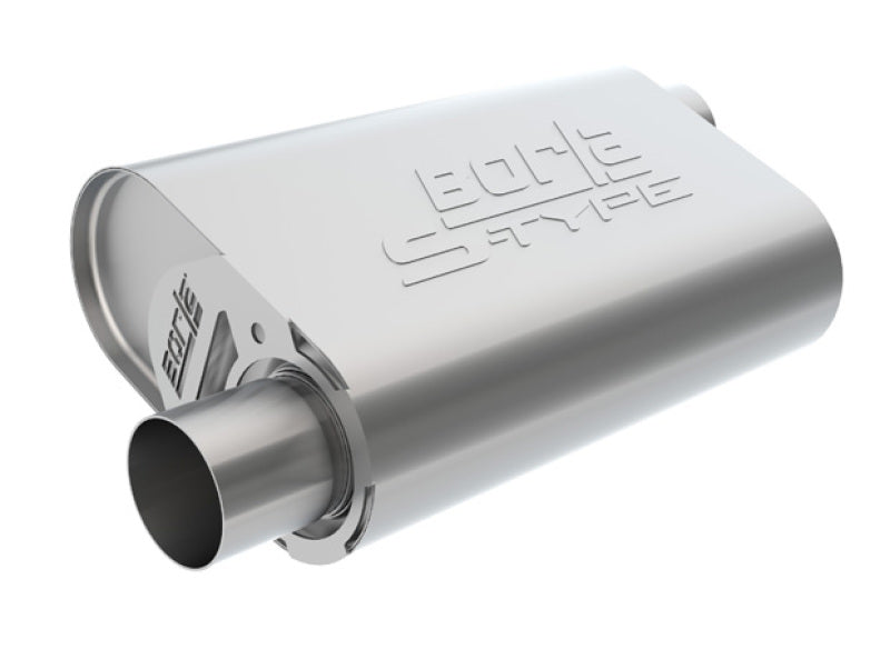 Borla CrateMuffler LS3 S-Type 2.50in Offset/Offset 14inx4.35inx9in Oval Muffler