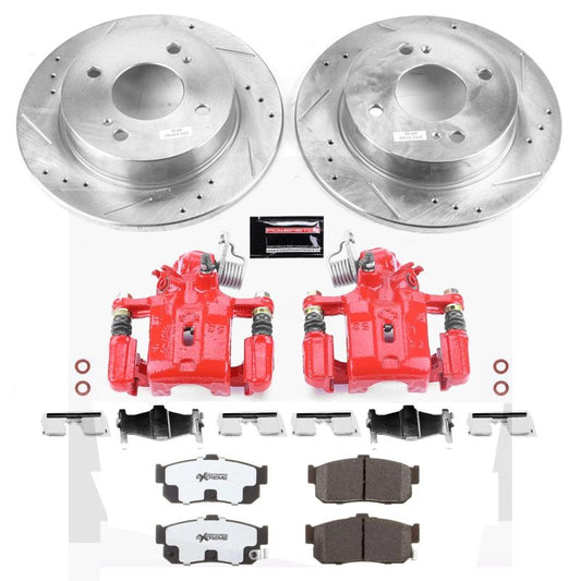 Power Stop 99-01 Infiniti G20 Rear Z26 Street Warrior Brake Kit w/Calipers