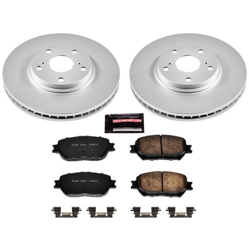 Power Stop 02-04 Toyota Camry Front Z17 Evolution Geomet Coated Brake Kit