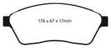 EBC 10-11 Cadillac SRX 2.8 Turbo Yellowstuff Front Brake Pads