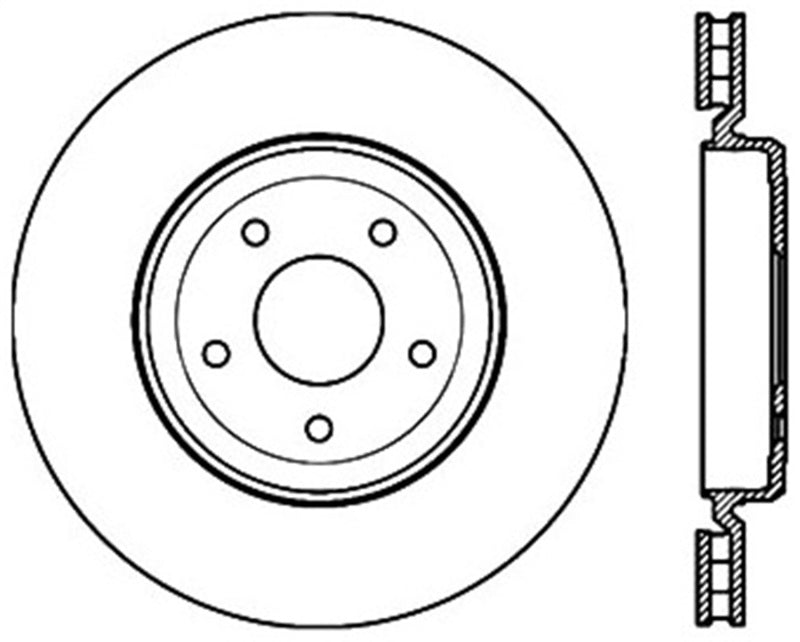 StopTech Power Slot 06-10 Corvette (Z06) / 10 Corvette Grand Sport Rear Right Slotted CRYO Rotor