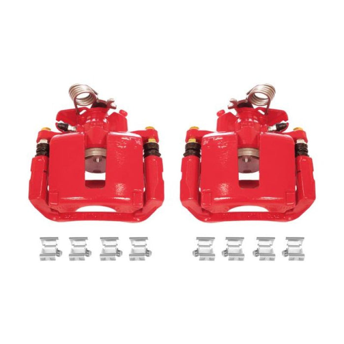 Power Stop 13-17 Ford Explorer Rear Red Calipers w/Brackets - Pair