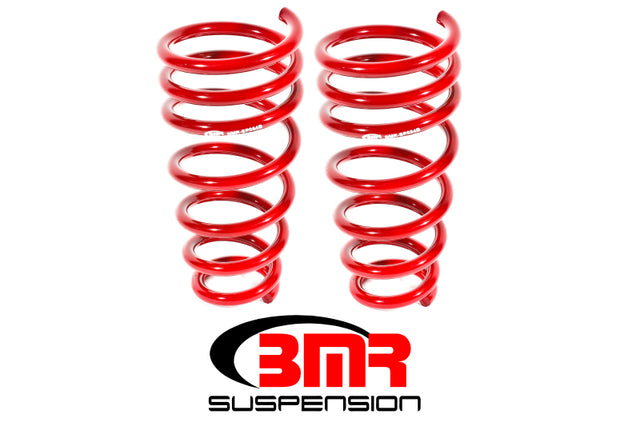 BMR 10-15 5th Gen Camaro V6 Rear Lowering Springs - Red BMR Suspension