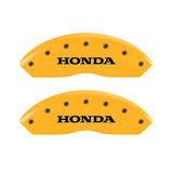 MGP 4 Caliper Covers Engraved F & R Honda Yellow Finish Black Char 2011 Honda Accord Crosstour