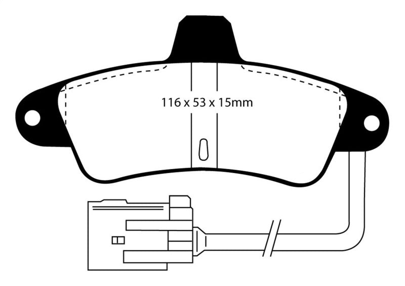 EBC 95-00 Ford Contour 2.0 Yellowstuff Rear Brake Pads