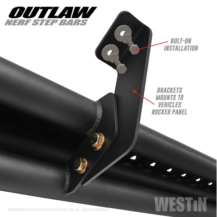 Westin 14-18 Chevrolet/GMC Silv/Seirra 1500 Double Cab Outlaw Nerf Step Bars