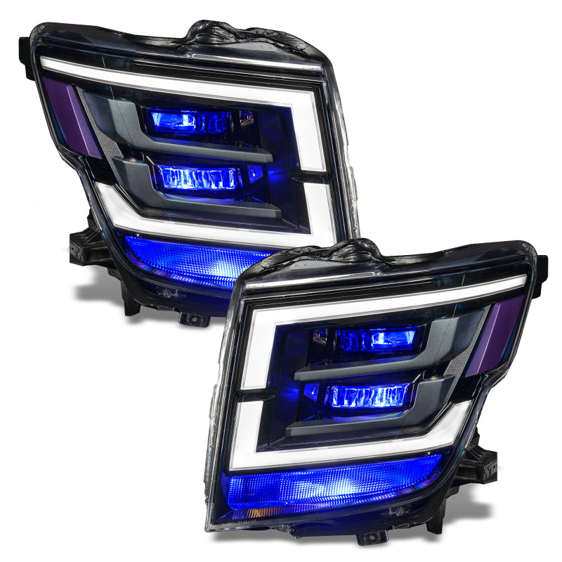 Oracle 21-22 Nissan Titan Demon Eye RGB Headlight Upgrade Kit - ColorSHIFT w/o Cntrl