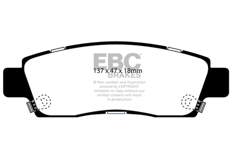 EBC 07+ Buick Enclave 3.6 Extra Duty Rear Brake Pads