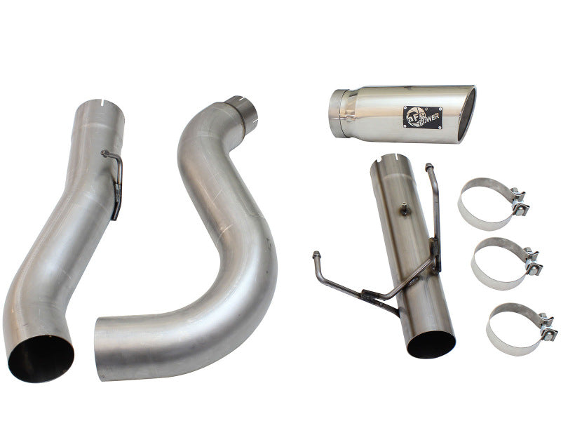 aFe MACHForce XP Exhaust Large Bore 5in DPF-Back SS 13-15 Dodge Trucks L6-6.7L (td) *Polish Tip