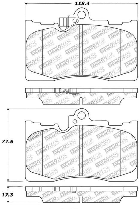 StopTech Performance 06 Lexus GS300/430 / 07-08 GS350 / 06-08 IS350 Front Brake Pads