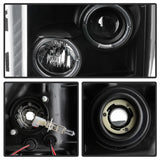 Spyder Ford Super Duty 11-16 Projector Headlights LED Halo DRL All Black PRO-YD-FS11-HL-BKV2