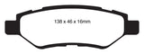 EBC 08-13 Cadillac CTS 3.0 Greenstuff Rear Brake Pads