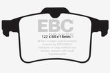 EBC 10-15 Jaguar XF 5.0 Supercharged (470) Yellowstuff Rear Brake Pads
