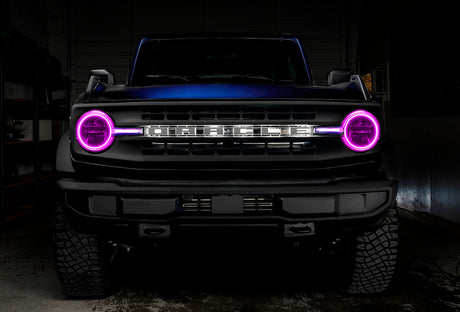 Oracle 21-22 Ford Bronco Headlight Halo Kit w/DRL Bar - Base Headlights -w/2.0 Cntrl