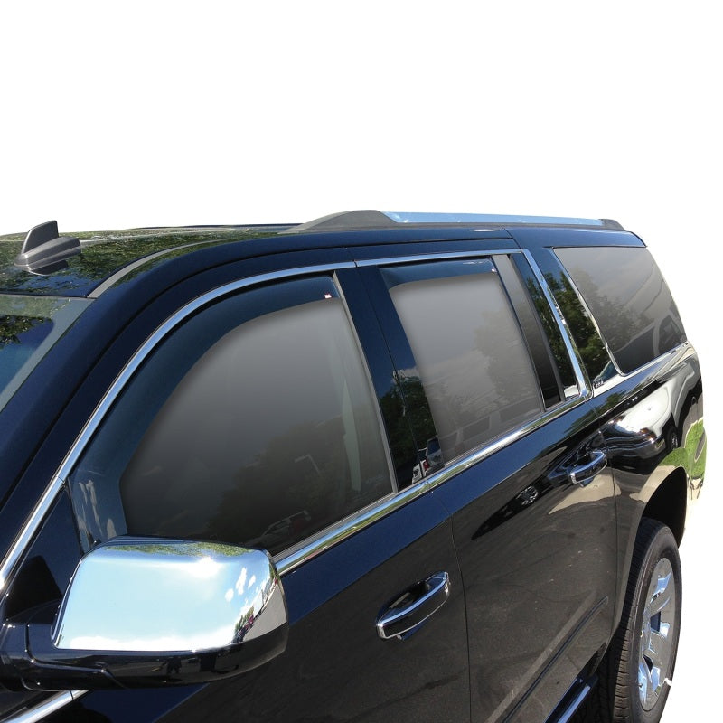 Westin 15-18 Chevy/GMC/Cadillac Suburban/Yukon/Escalade Wade In-Channel Wind Deflector 4pc - Smoke