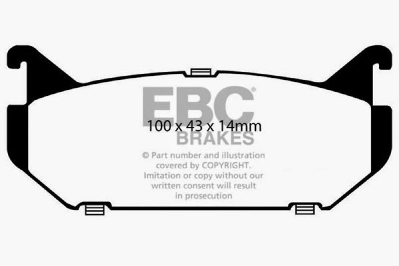 EBC 93-97 Ford Probe 2.0 16v Redstuff Rear Brake Pads