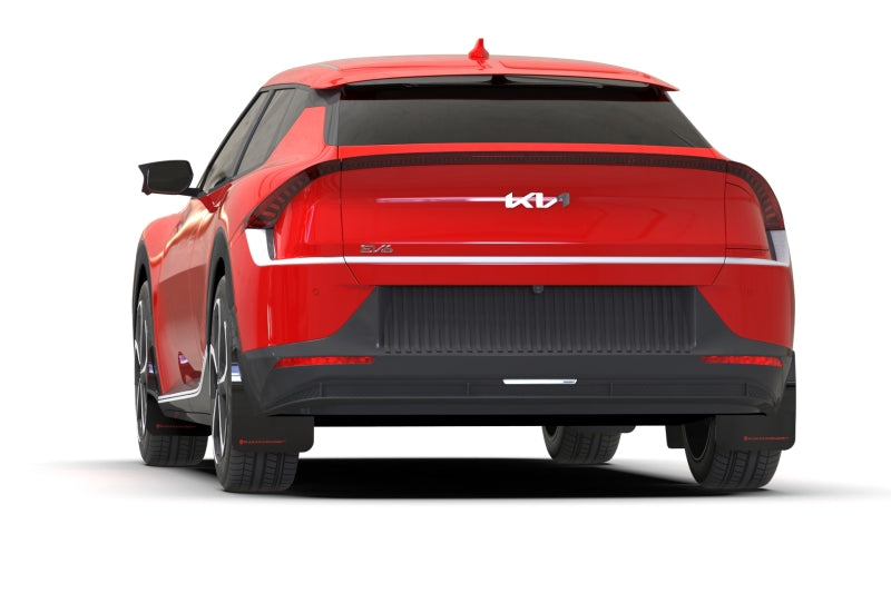 Rally Armor 22-23 Kia EV6 Black UR Mud Flap Dark Grey Logo