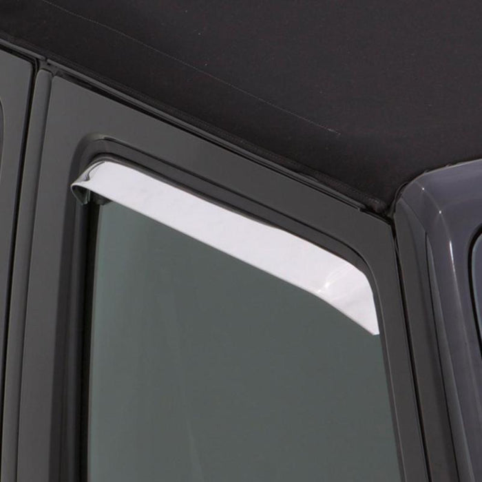 AVS 87-95 Jeep Wrangler (Excl. Rag Top) Ventshade Window Deflectors 2pc - Stainless