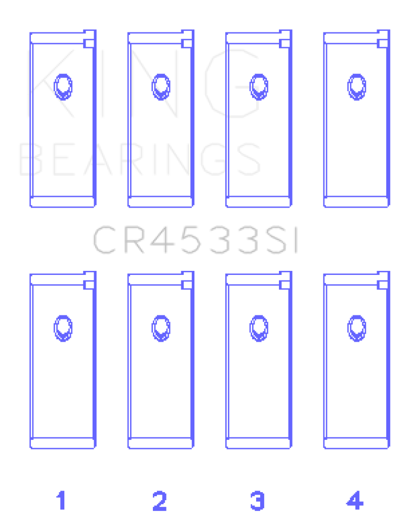 King Engine Bearings Nissan QR25DE DOHC 16 Valves (Size +0.75) Rod Bearing Set