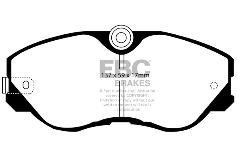 EBC 87-89 Nissan 300ZX 3.0 Turbo Redstuff Front Brake Pads