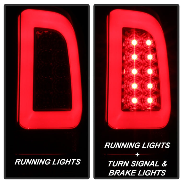 Spyder 97-03 Ford F150 Stylsd. F250 V3 Light Bar LED Tail Lights - Red/Clr ALT-YD-FF15097V3-LBLED-RC