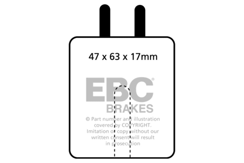 EBC 59-65 Aston Martin DB4 3.7 Vantage Yellowstuff Front Brake Pads