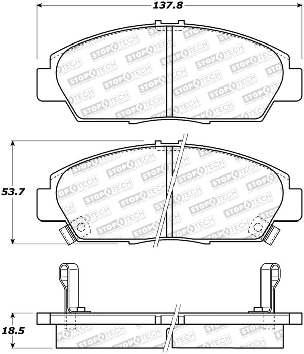 StopTech Street Brake Pads - Rear