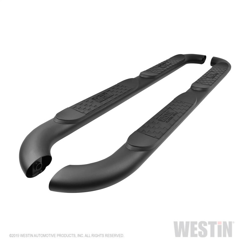 Westin 18-22 Jeep Wrangler JLU 4dr Platinum 4 Oval Nerf Step Bars - Tex. Blk