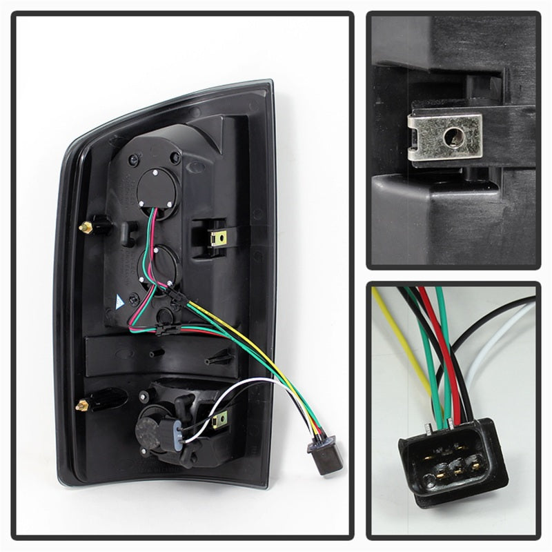 xTune Dodge Ram 02-06 1500 / Ram 2500/3500 03-06 LED Tail Light Black Smoke ALT-JH-DR02-LED-BKSM