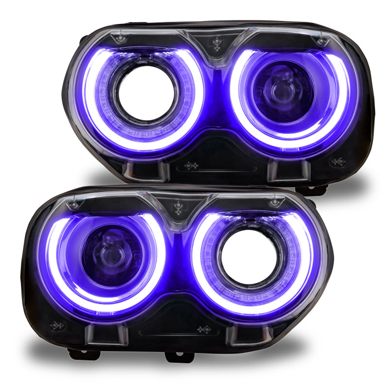 Oracle 15-21 Dodge Challenger RGB+W Headlight DRL Kit - ColorSHIFT w/ Simple Cntrl