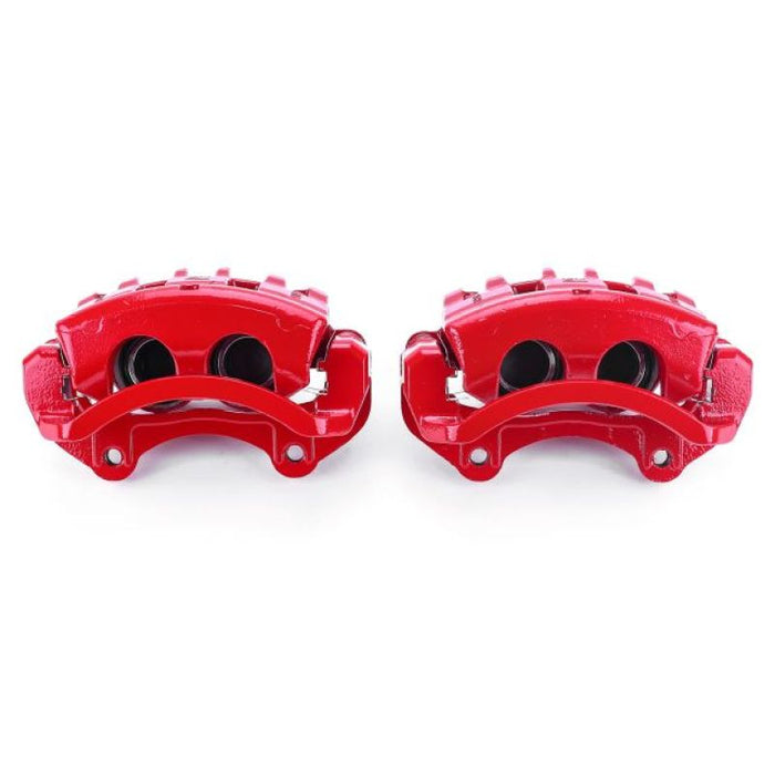 Power Stop 08-14 Cadillac CTS Front Red Calipers w/Brackets - Pair