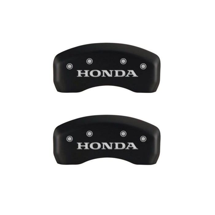 MGP 4 Caliper Covers Engraved Front & Rear Honda Red finish silver ch