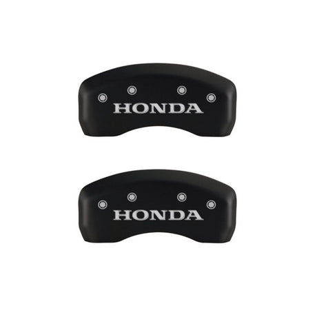 MGP 4 Caliper Covers Engraved Front & Rear Honda Red finish silver ch