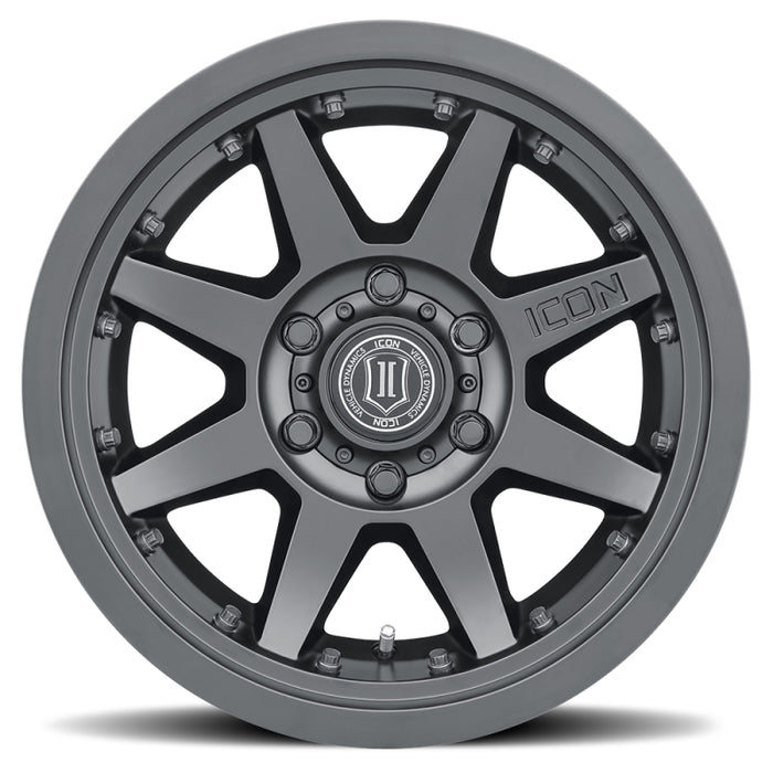 ICON Rebound Pro 17x8.5 5x4.5 0mm Offset 4.75in BS 71.5mm Bore Satin Black Wheel