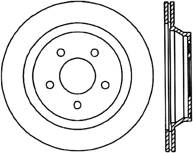 StopTech Power Slot 94-04 Ford Mustang Rear Left Slotted CRYO Rotor