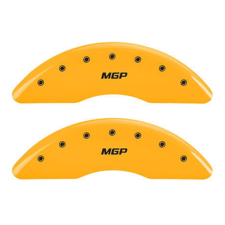 MGP 4 Caliper Covers Engraved Front & Rear MGP Black finish silver ch
